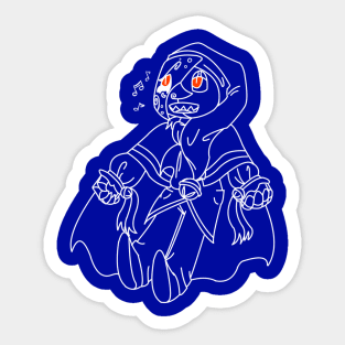 chibi phantom moom white outline Sticker